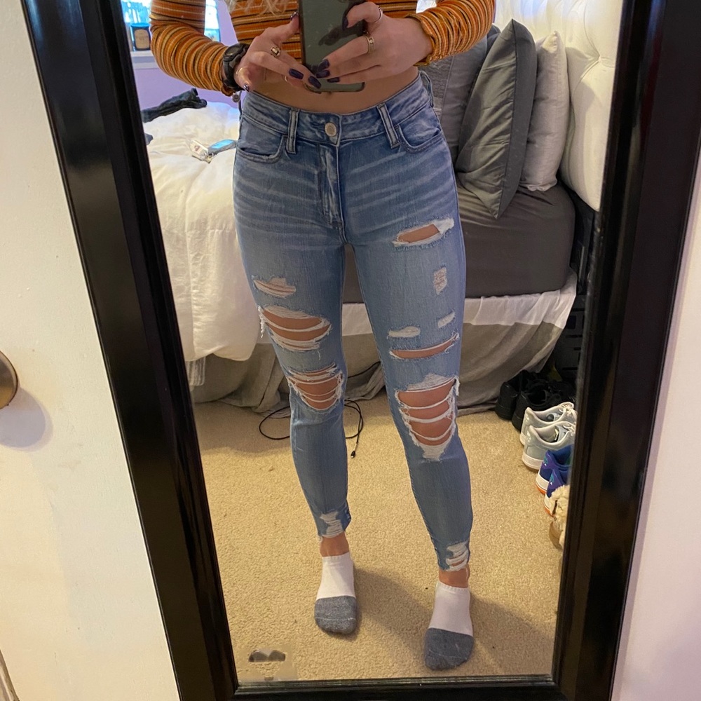 American Eagle ripped jeans